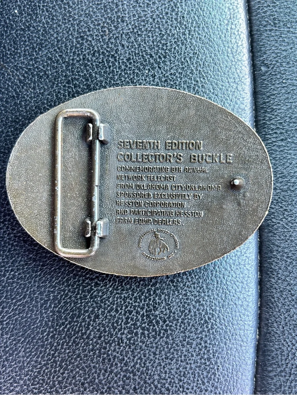Vintage 1981 National Finals Rodeo HESSTON Collector Belt Buckle